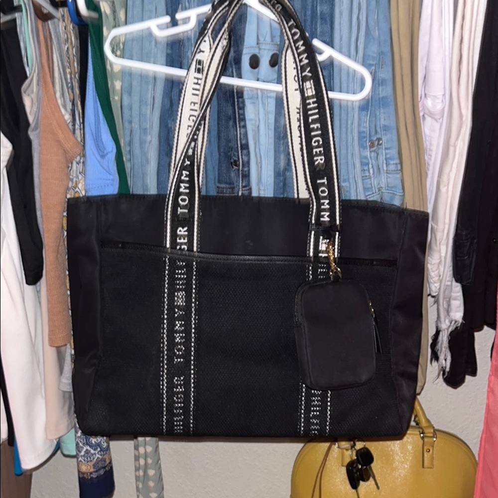 Tommy Hilfiger Black Sporty Tote Bag